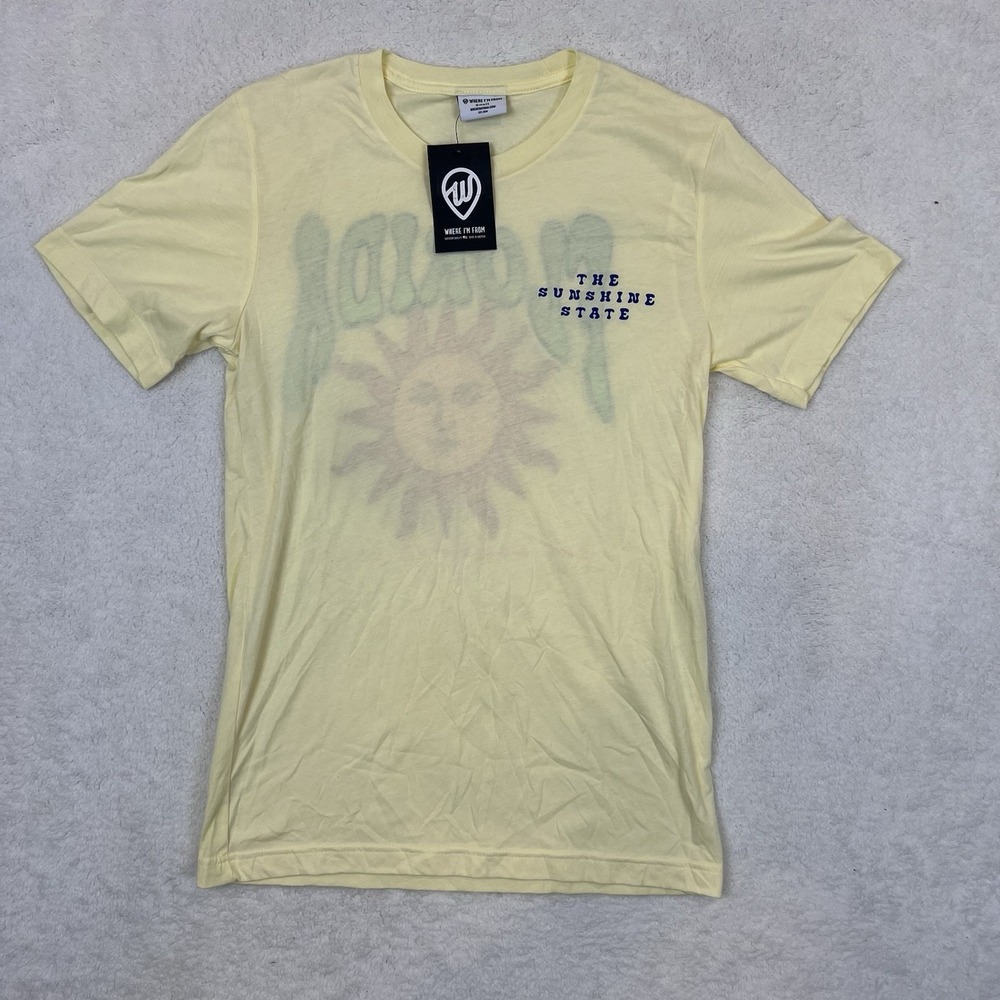 Where I'm From Yellow T Shirt Size Small Florida The‎ Sunshine State NWT